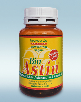 BiuAstin 12 mg natural Astaxanthin 100 capsules vegan